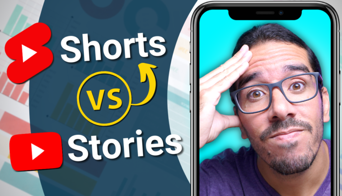 Diferença entre Shorts e Histórias no Youtube