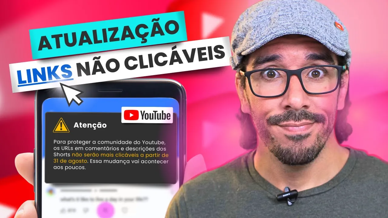 Remoção dos links nos Shorts
